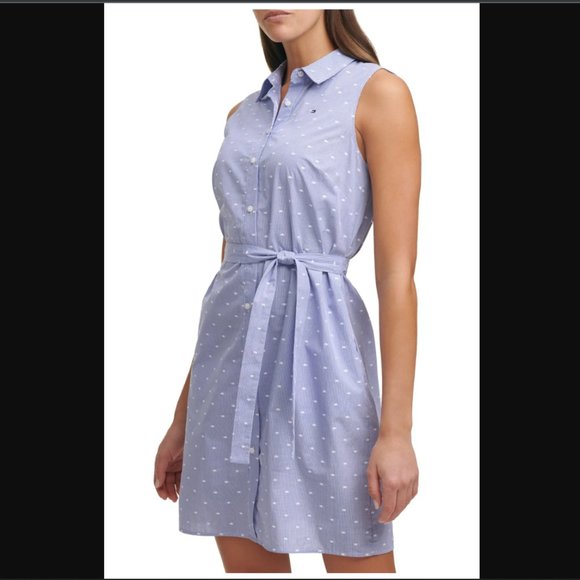 Tommy Hilfiger Chambray Shirt Dress, Sz 4, EUC - Picture 1 of 6